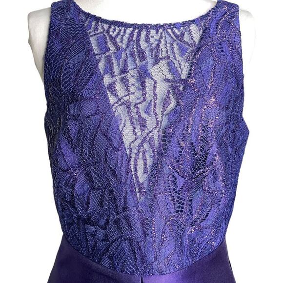Lace Mikado Dress Womens 8 Purple Fairycore Prom Formal‎ Whimsigoth Quinceanera - Picture 3 of 14